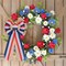 4th of July Bow for Wreath,Patriotic Decor Red White Blue American Flag Tree Topper Bow
